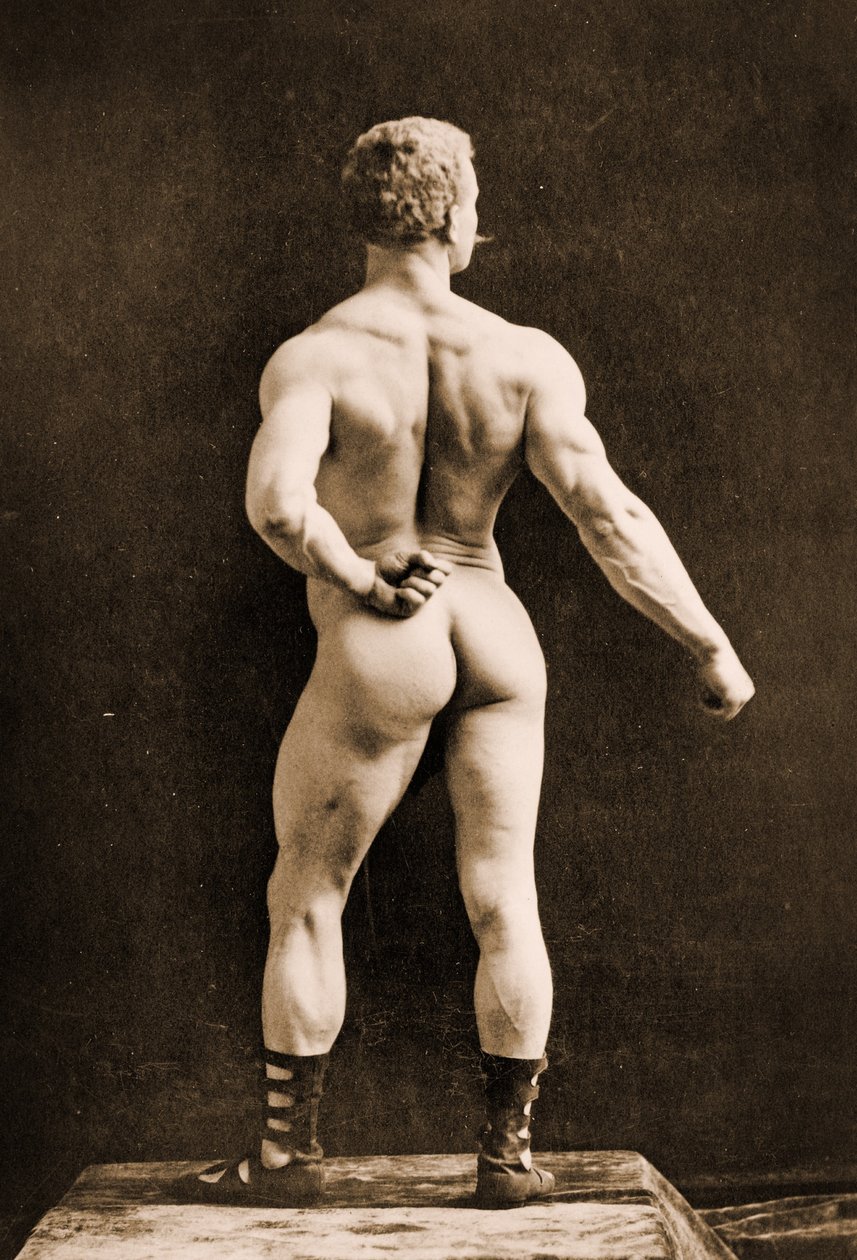 Eugen Sandow, en pose clásica grecorromana, c.1893 de Napoleon Sarony