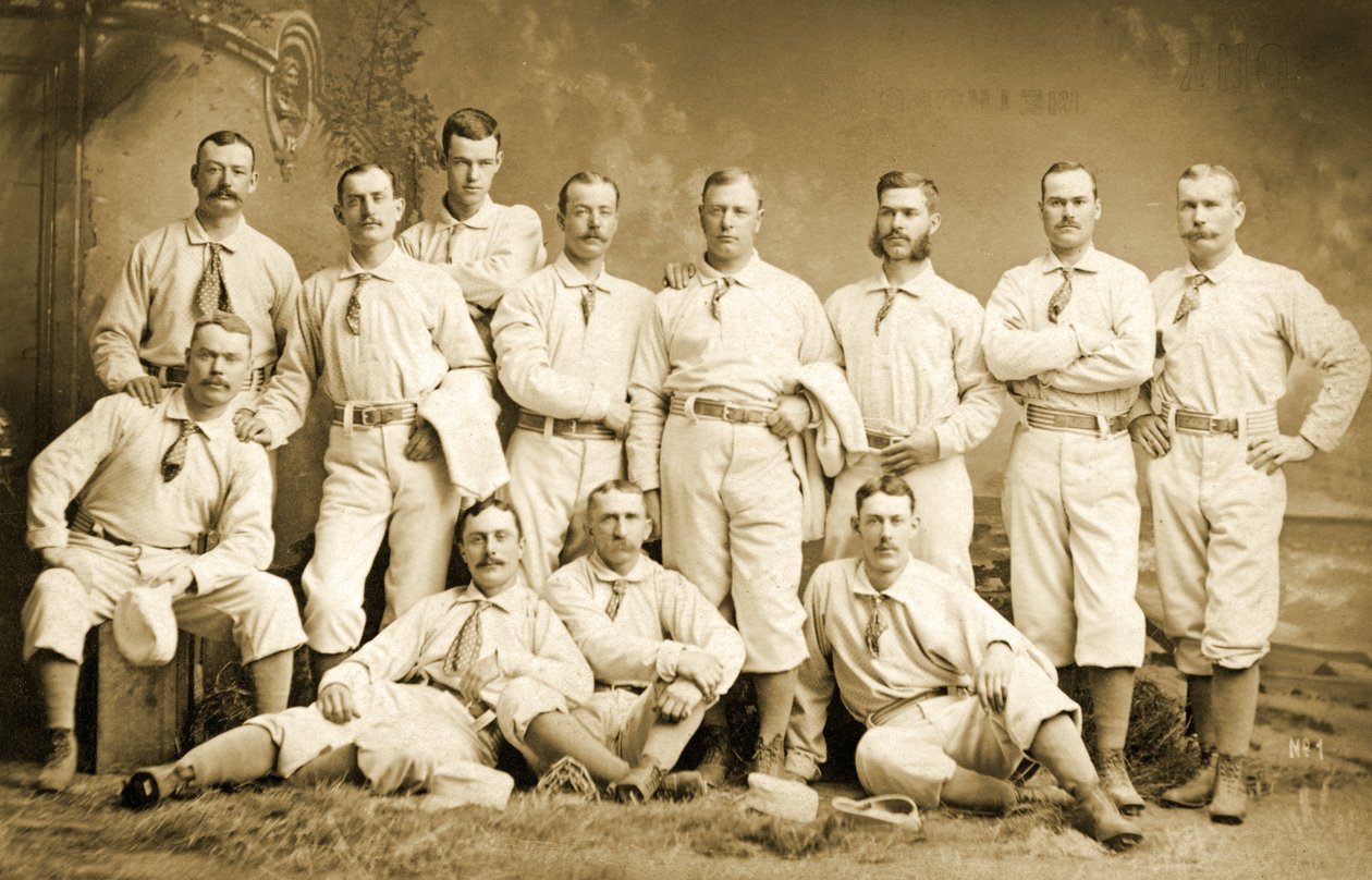 El equipo de béisbol Metropolitano, 1882 de Napoleon Sarony