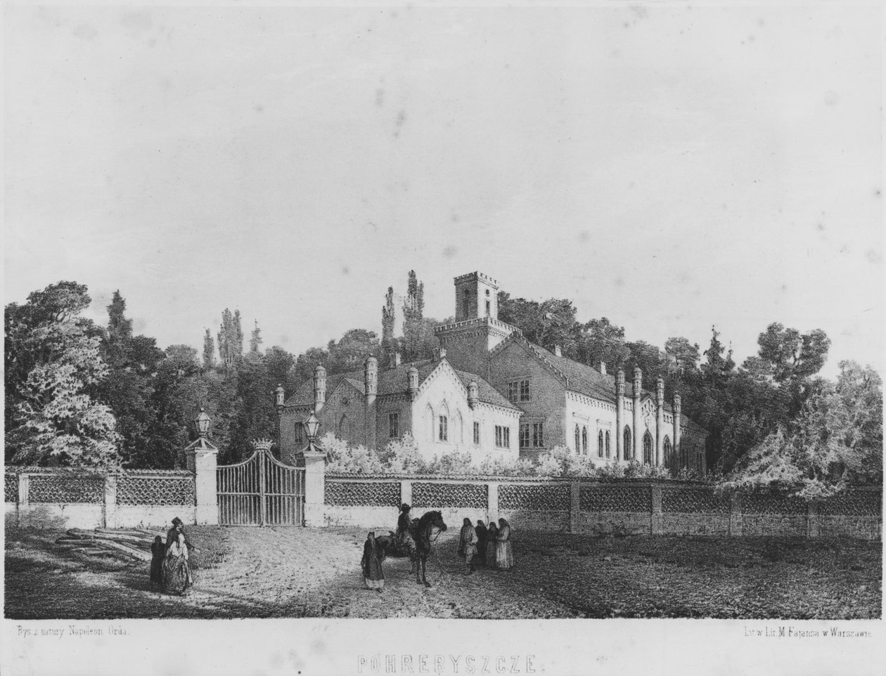 El castillo de Pohrebyszcze donde nació Madame Hanska, esposa del novelista francés Honoré de Balzac de Napoleon Orda