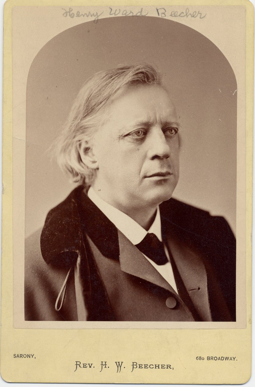 Henry Ward Beecher (1818-87), clérigo y reformador social estadounidense de Napoleon Sarony