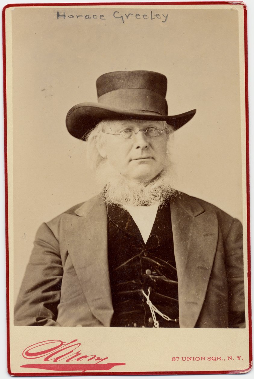 Horace Greeley (1811-72), político y editor de periódicos de EE.UU. de Napoleon Sarony