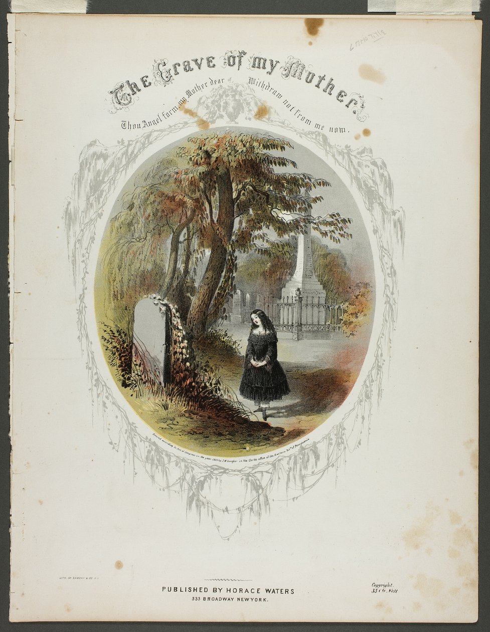 La tumba de mi madre de Napoleon Sarony