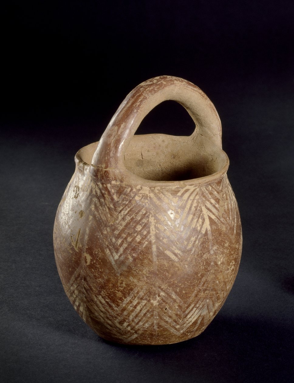 Jarra simple con asa de bucle de Naqada I Period Egyptian
