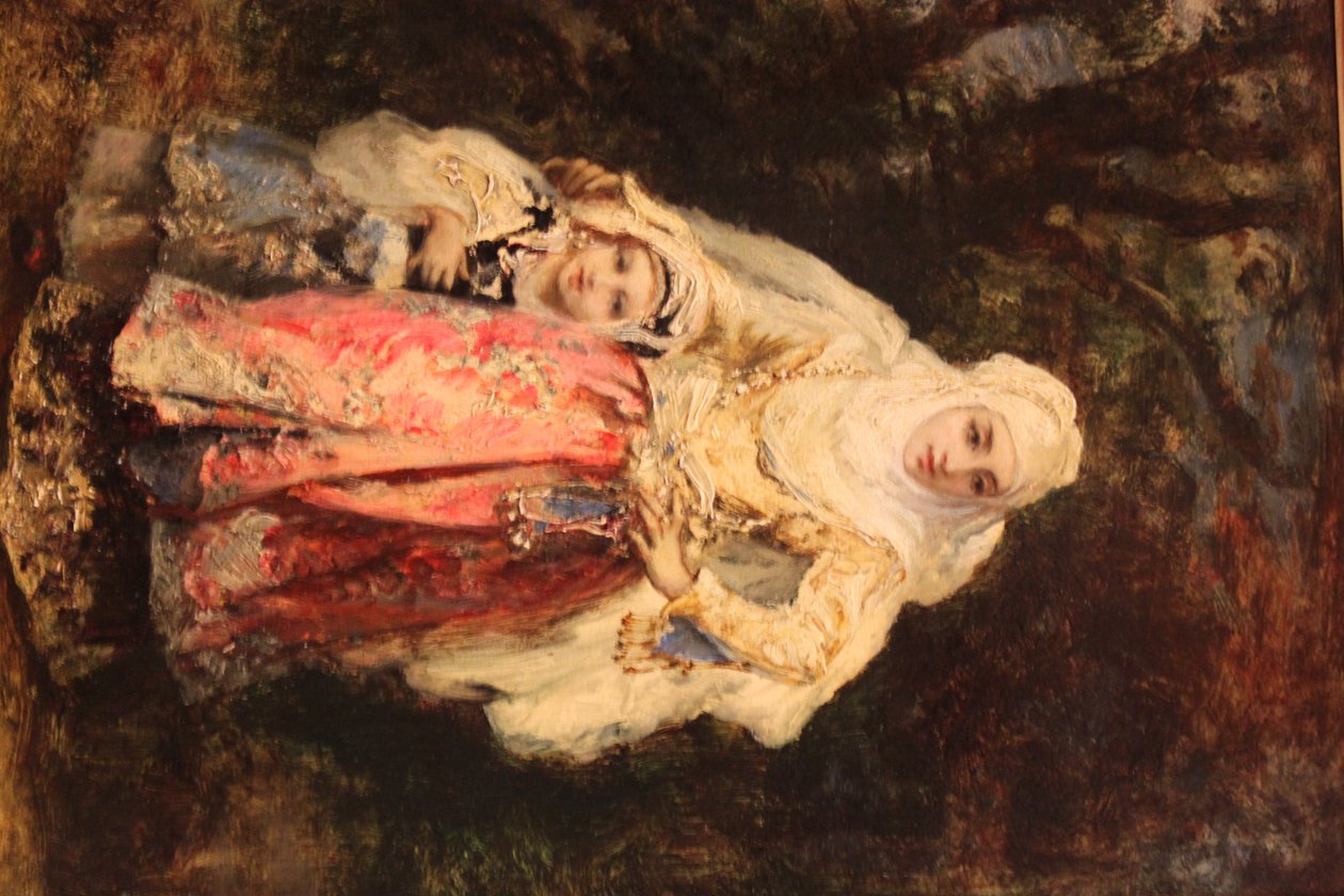 Oriental con su hija de Narcisse Virgilio Díaz