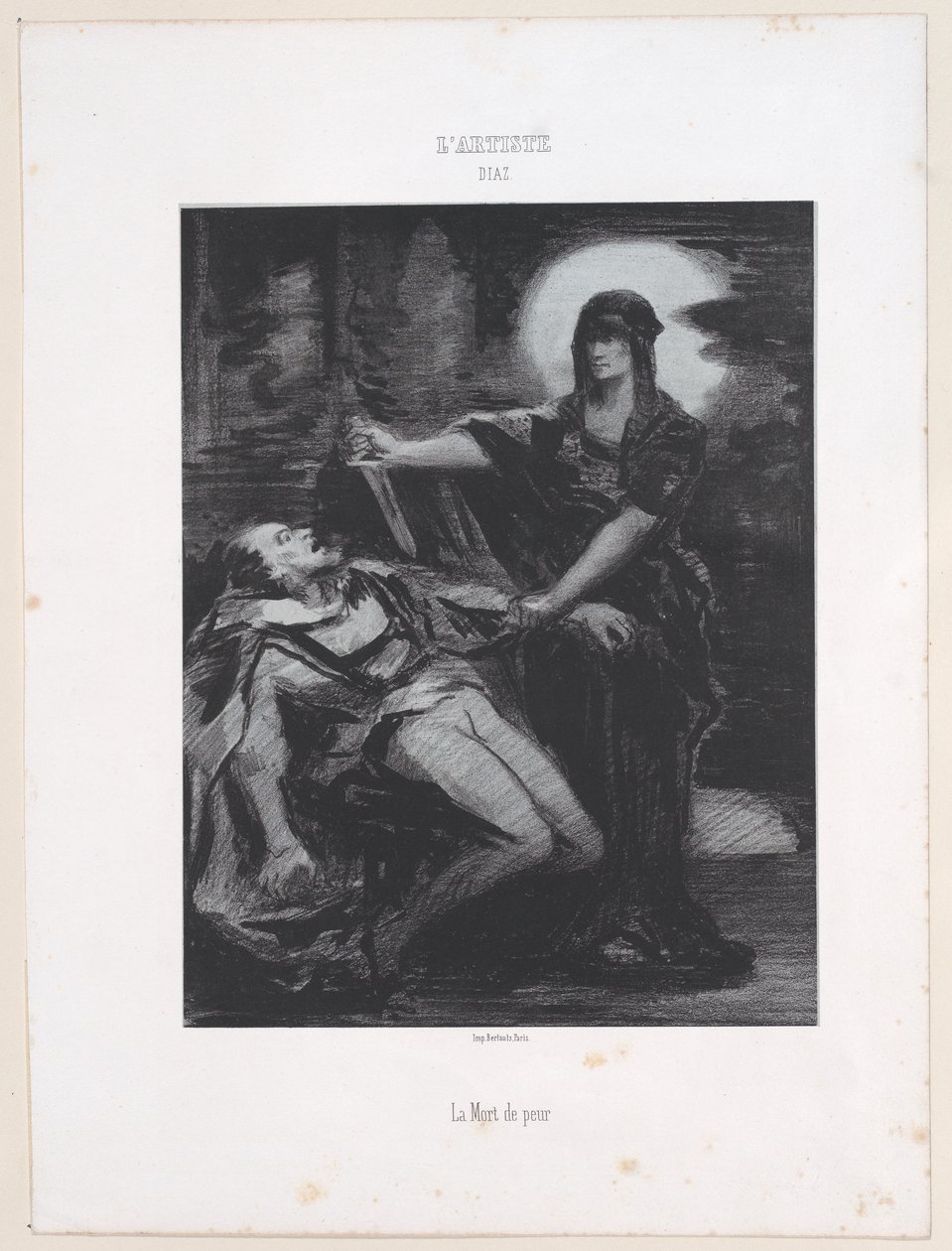 La muerte de miedo, 1830-76 de Narcisse Virgile Diaz de la Peña