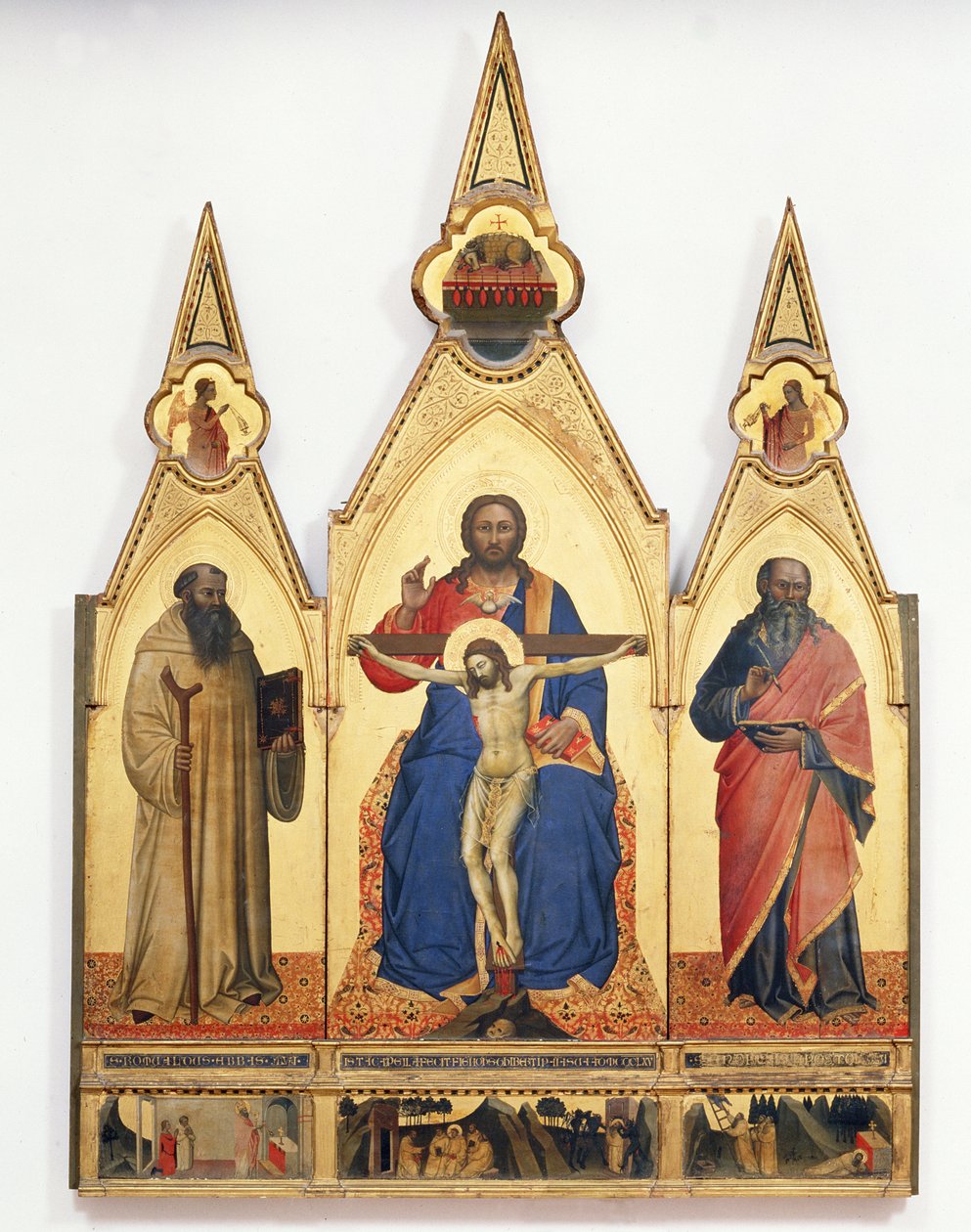 La Santísima Trinidad con San Romualdo y San Andrés de Nardo di Cione Orcagna