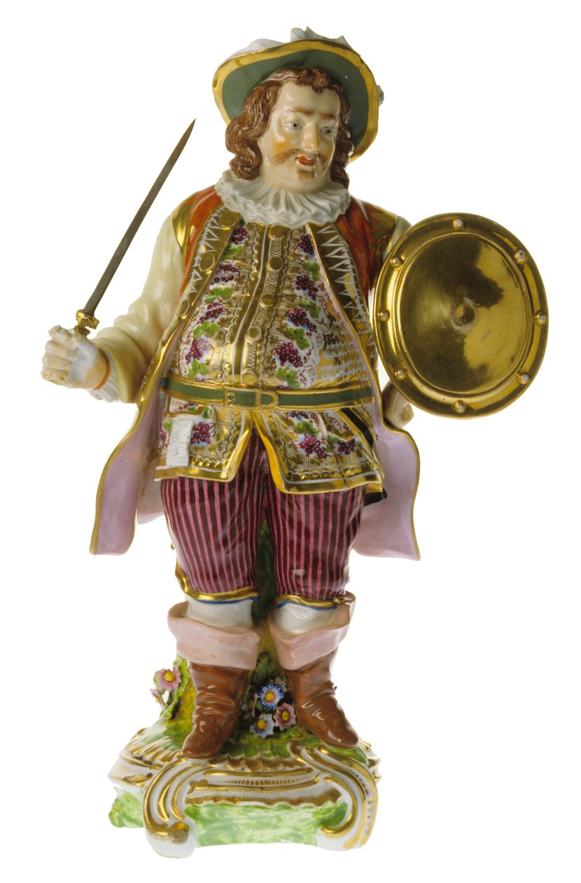 Figura de cerámica de porcelana inglesa del siglo XVIII del actor David Garrick de Nathan Benn