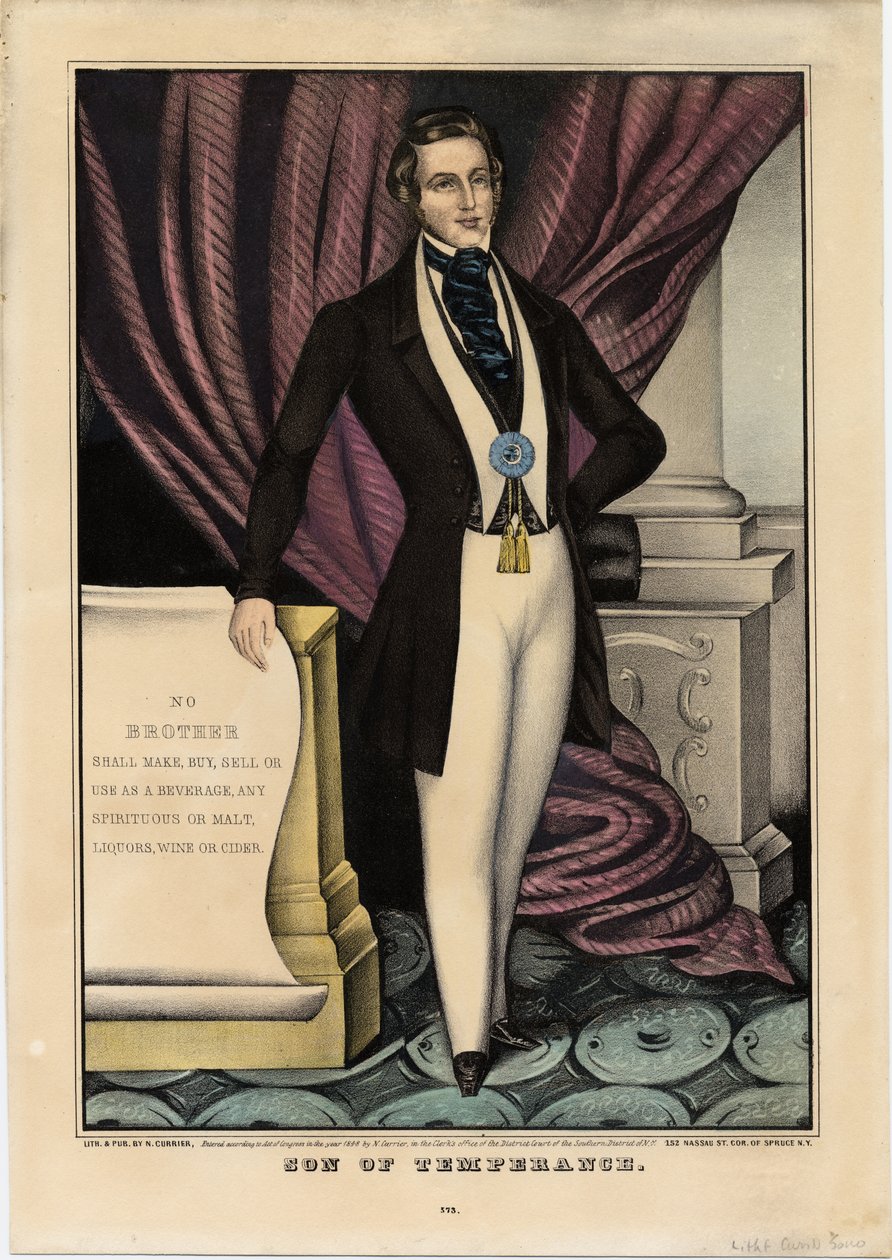 Hijo de la templanza, publicado por N. Currier, Nueva York, 1848 de Nathaniel Currier