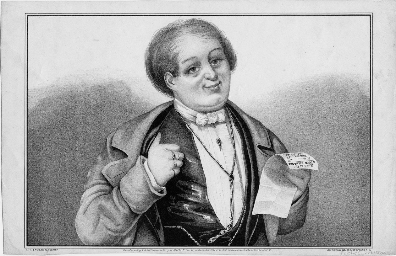 [Acciones en alza], publicado por N. Currier, Nueva York, 1849 de Nathaniel Currier