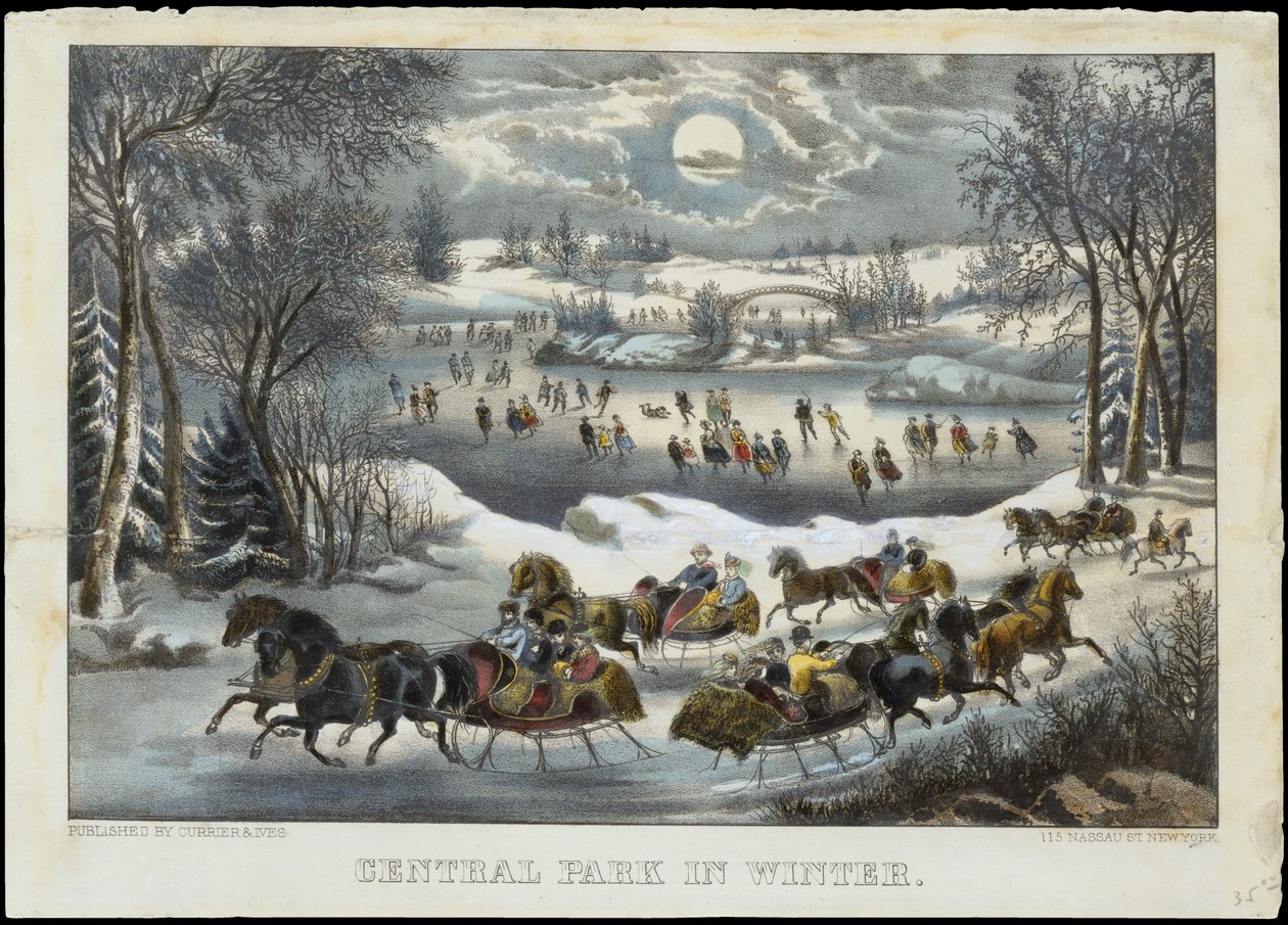 Central Park en invierno de Currier and Ives