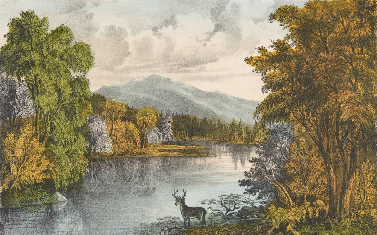 Lago Moosehead, Maine, 1857-72 de Currier and Ives
