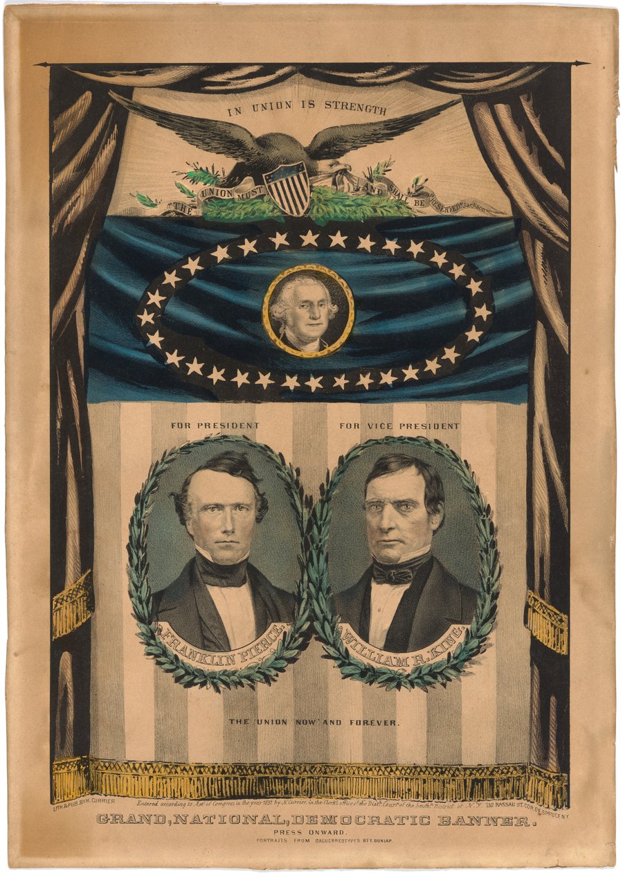 Franklin Pierce y William R. King de Nathaniel Currier