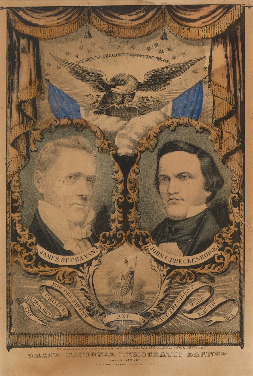 Estandarte Nacional Democrático de Nathaniel Currier