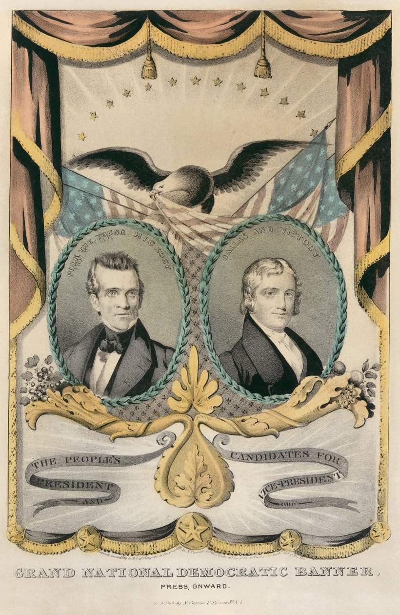 Gran estandarte nacional demócrata de Nathaniel Currier