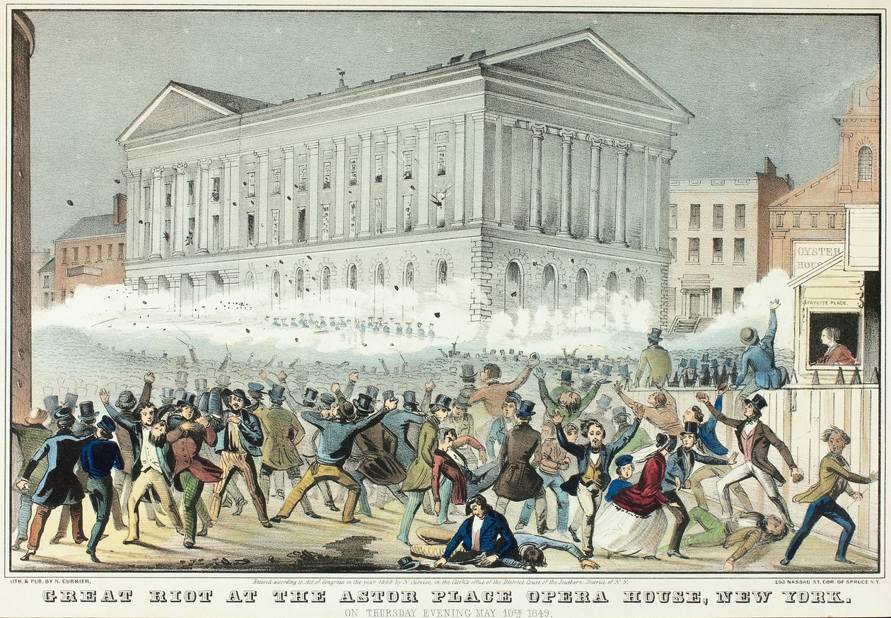 Gran motín en el Astor Place de Nathaniel Currier