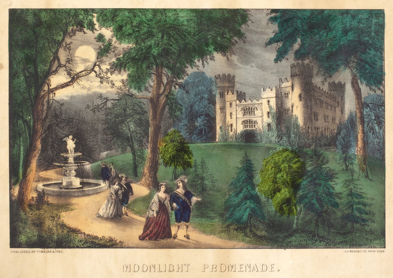 Paseo a la luz de la luna de Nathaniel Currier