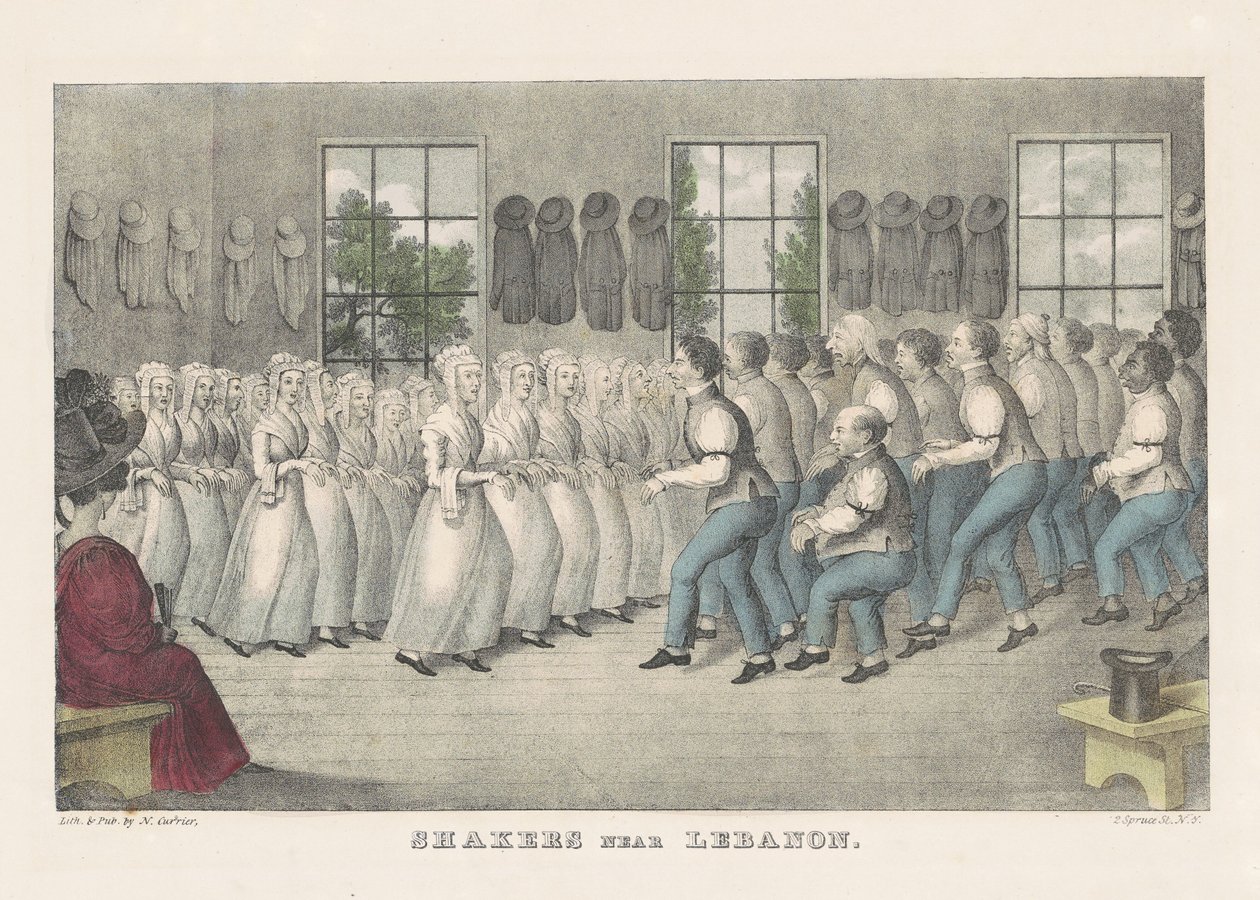 Shakers cerca de Líbano de Nathaniel Currier
