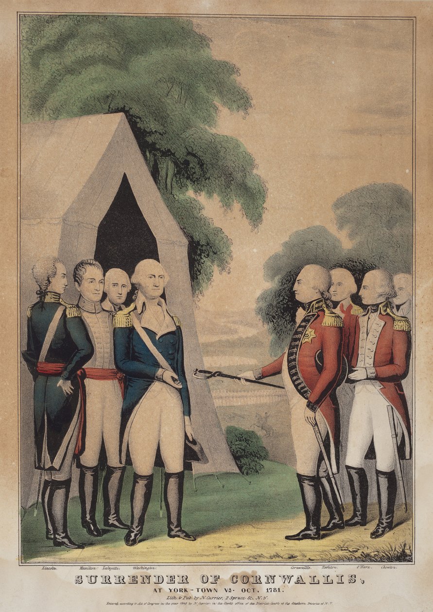 Rendición de Cornwallis: en Yorktown (Virginia), octubre de 1781 de Nathaniel Currier