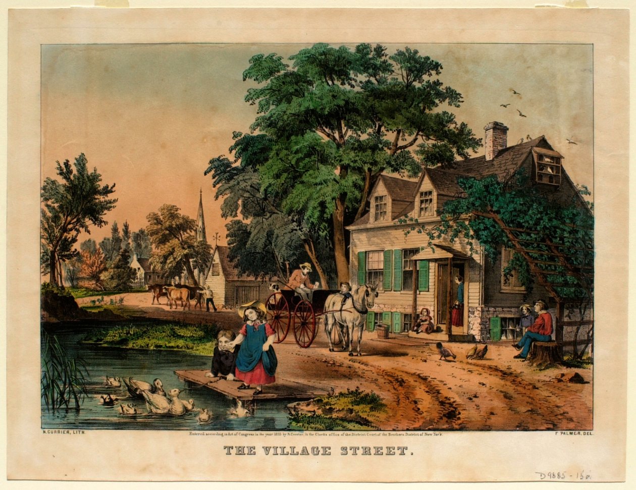 La calle del pueblo de Nathaniel Currier