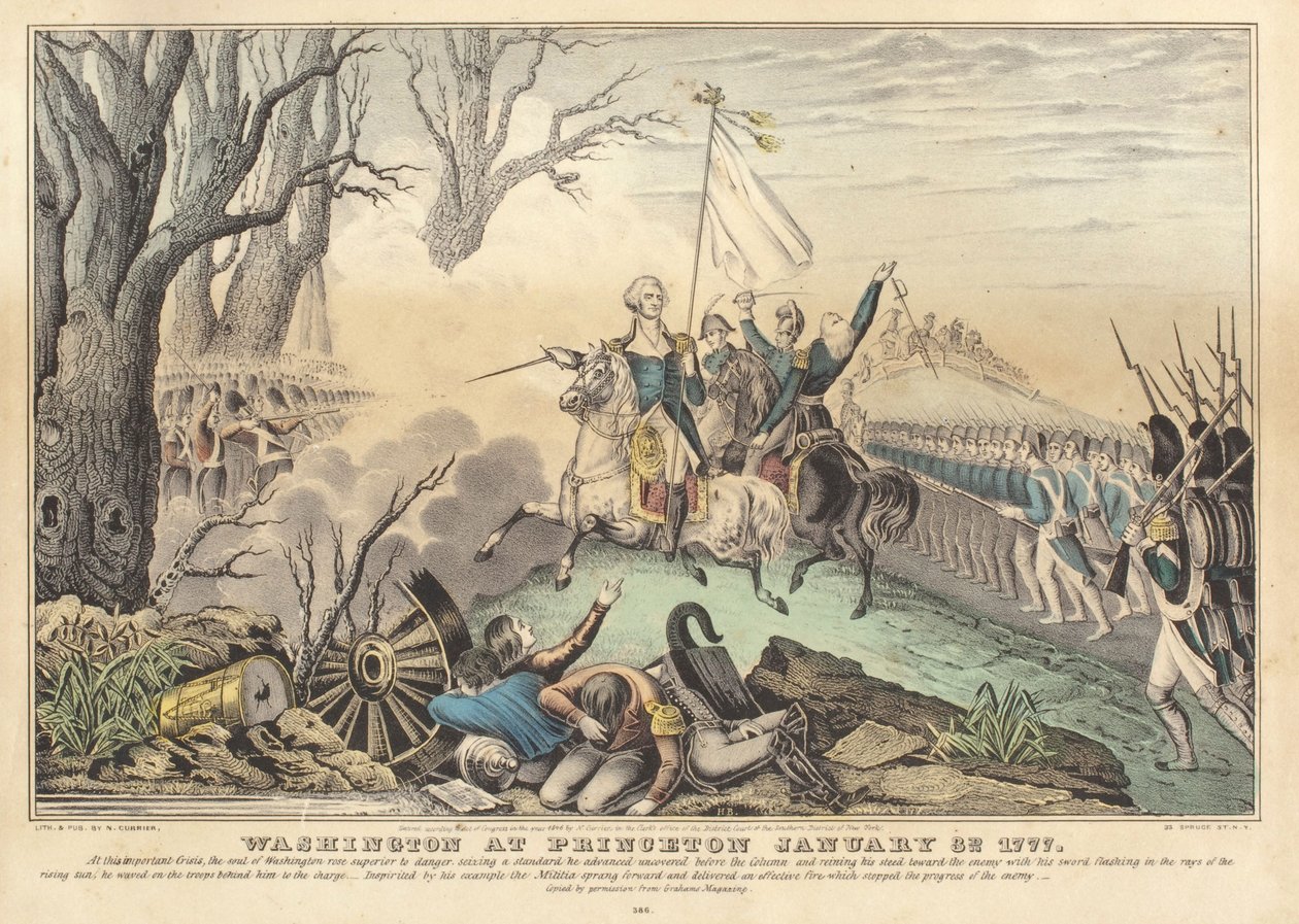Washington en Princeton, 30 de enero de 1777 de Nathaniel Currier