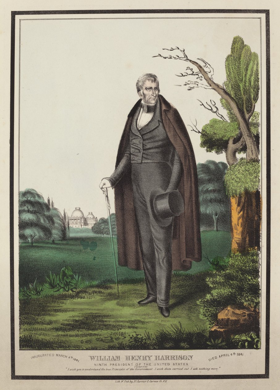 William Henry Harrison: Noveno presidente de los Estados Unidos de Nathaniel Currier