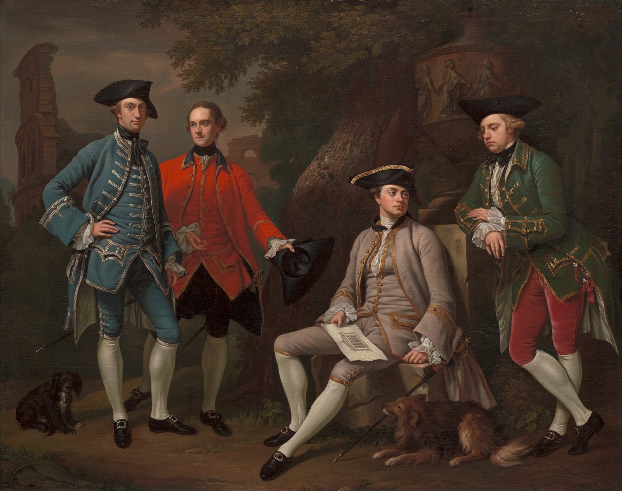 James Grant de Grant, John Mytton, el Hon. Thomas Robinson, y Thomas Wynne de Nathaniel Dance