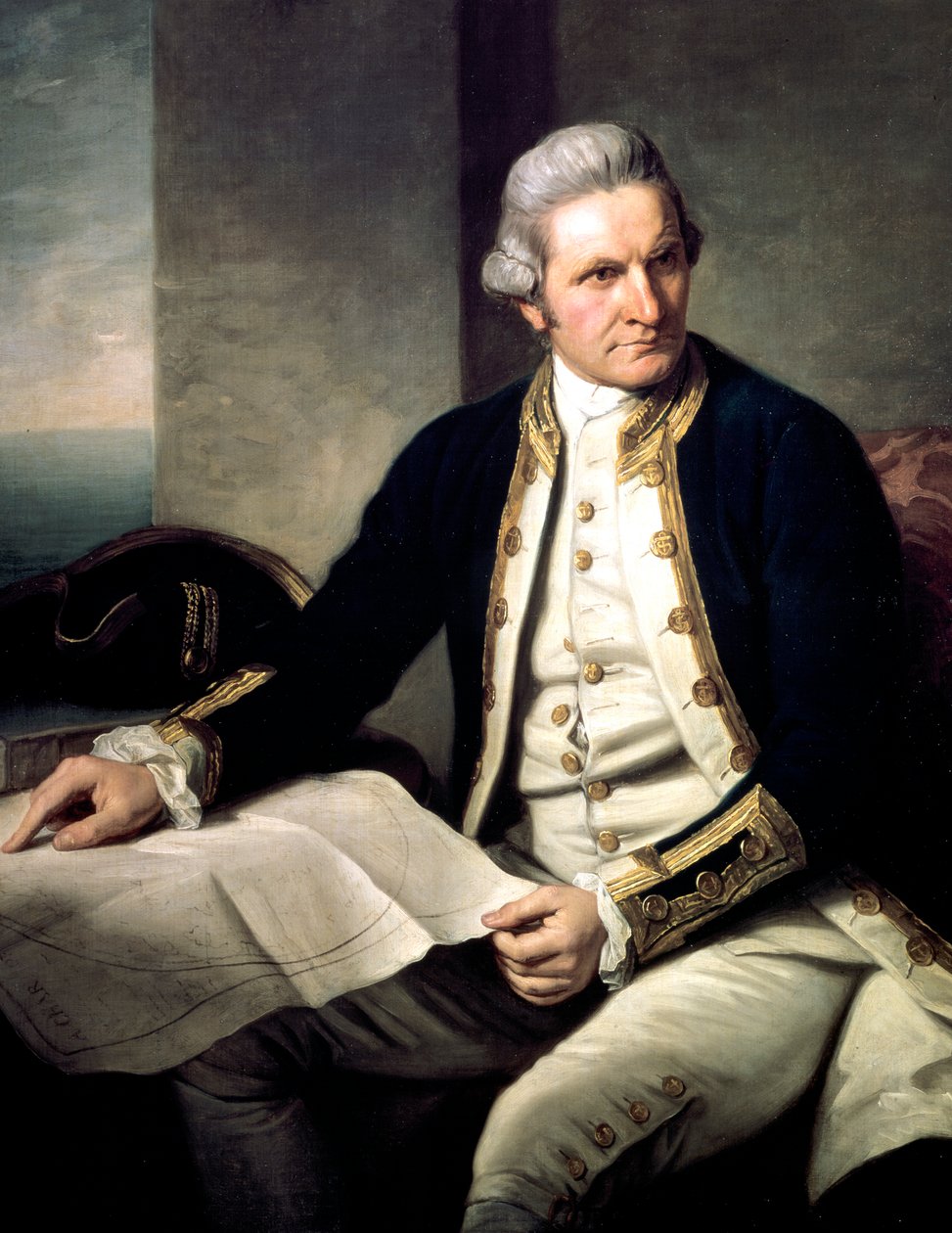 James Cook, explorador, navegante e hidrógrafo inglés, 1775-1776 de Nathaniel Dance Holland