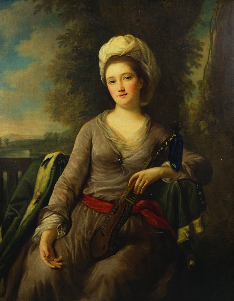 Retrato de una dama, se cree que es la Sra. Wells de Nathaniel Dance Holland