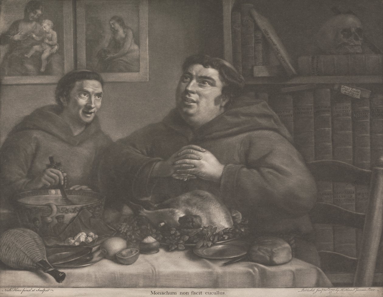 Monachum Non Facit Cucullus - La capucha no hace al monje de Nathaniel Hone