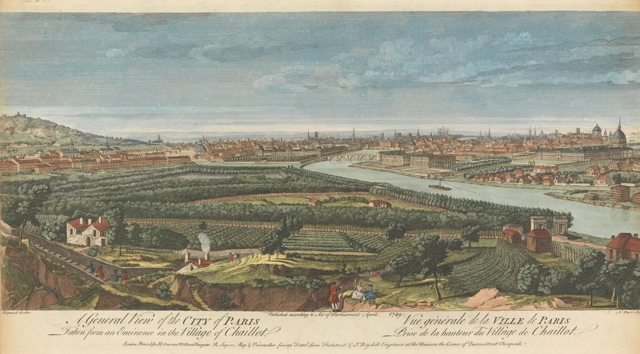 Vista general de la ciudad de París tomada desde una eminencia del pueblo de Chaillot de Nathaniel Parr