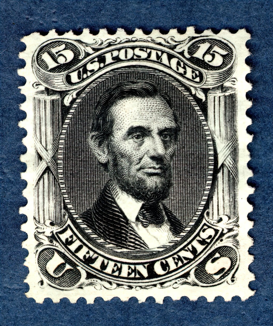 Reedición de 15c Abraham Lincoln, 1875 de National Bank Note Company