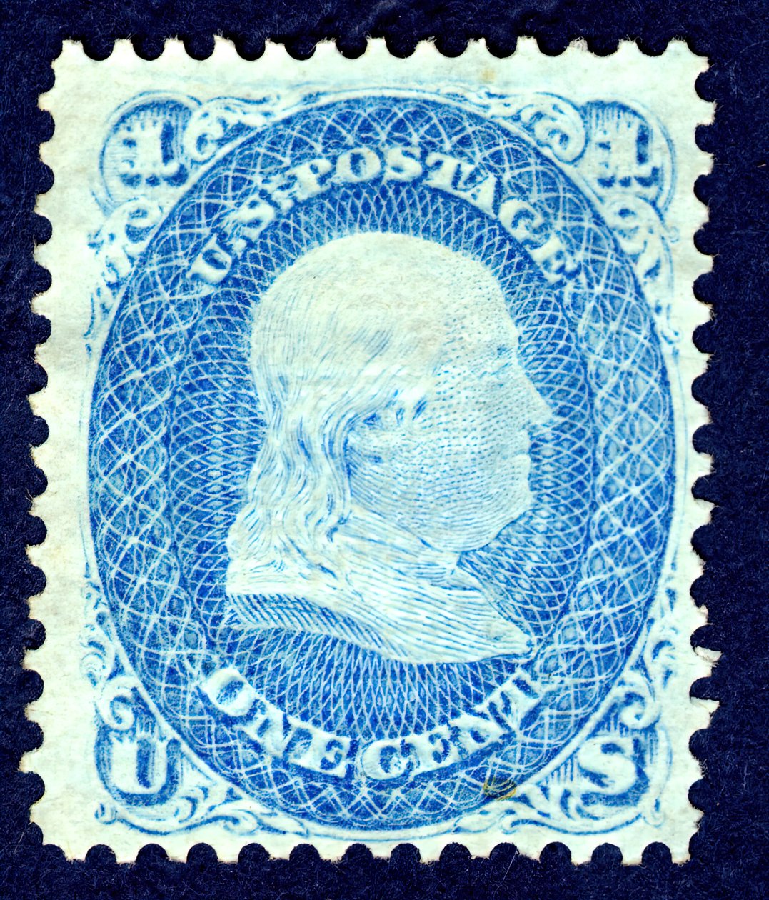 1c Franklin F Grill único de National Bank Note Company