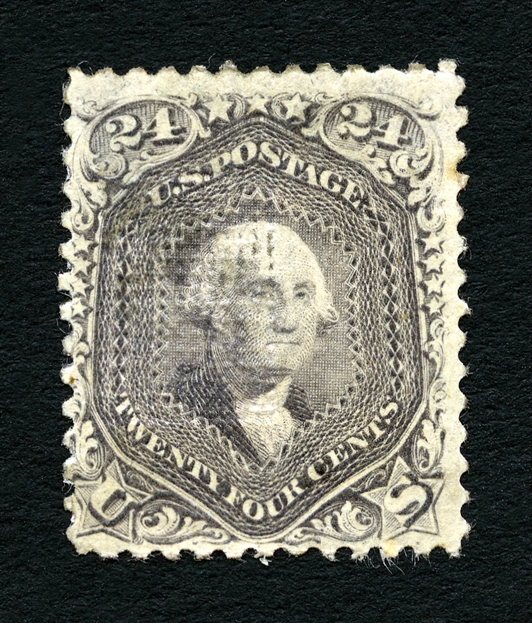 24c Washington F Grill single de National Bank Note Company