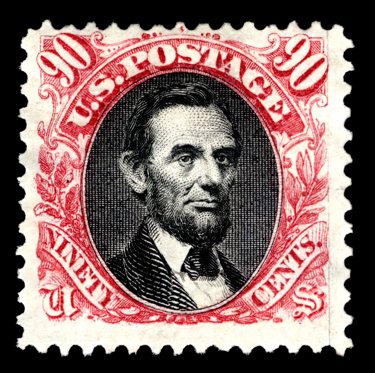 90c Abraham Lincoln reemisión única de National Bank Note Company