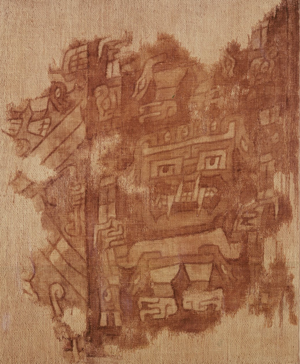 Fragmento de lana con figuras de dioses, Cultura Nazca de Nazca Culture