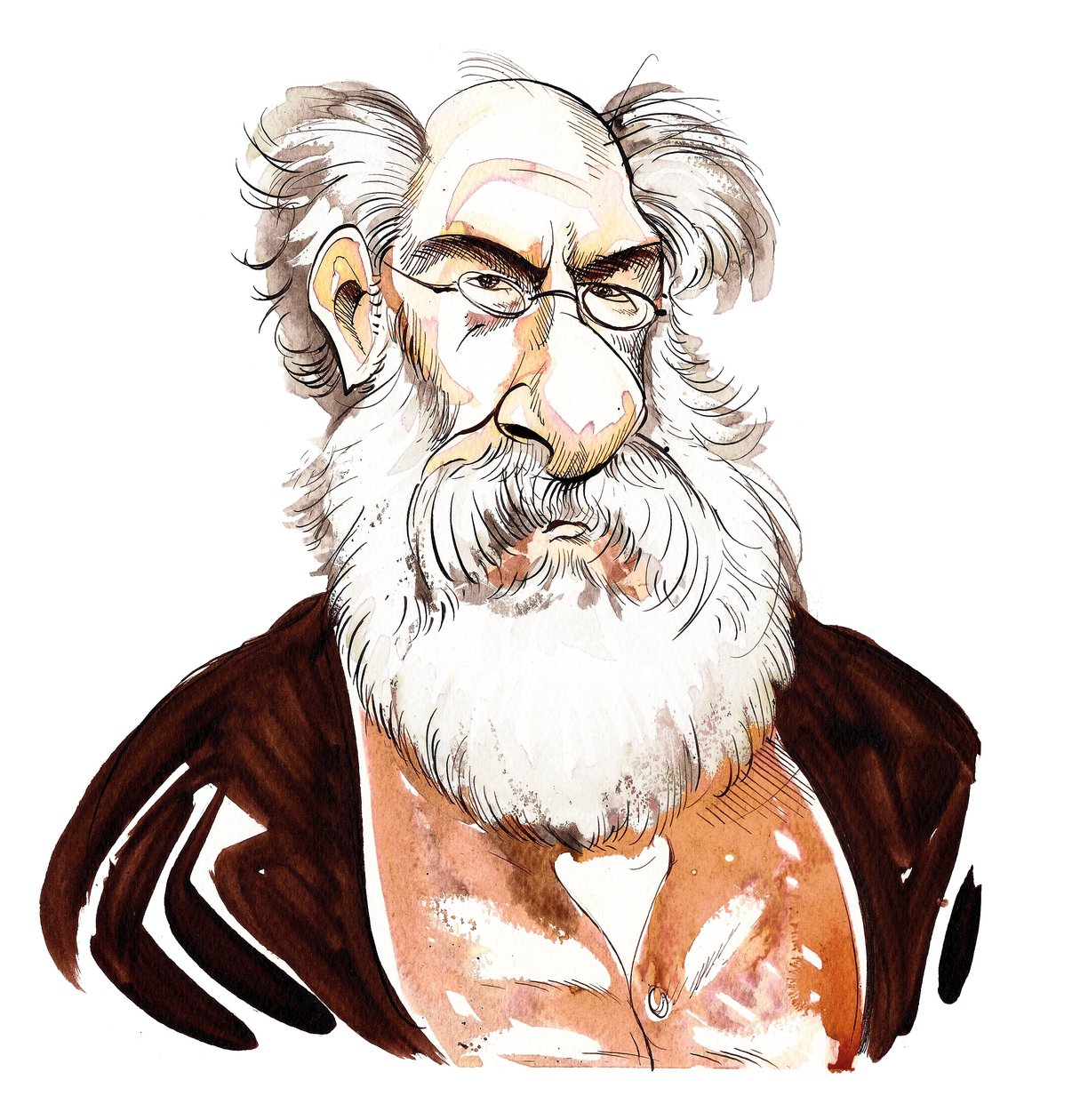 Anthony Trollope - Farbkarikatur des englischen Romanautors (1815-82) von Neale Osborne