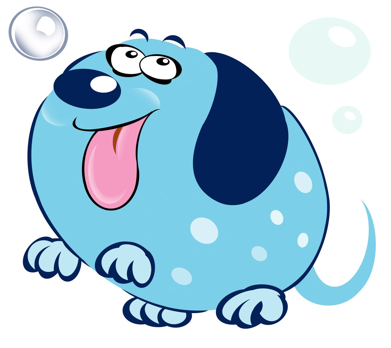 Perro Burbujeante - caricatura de Neale Osborne