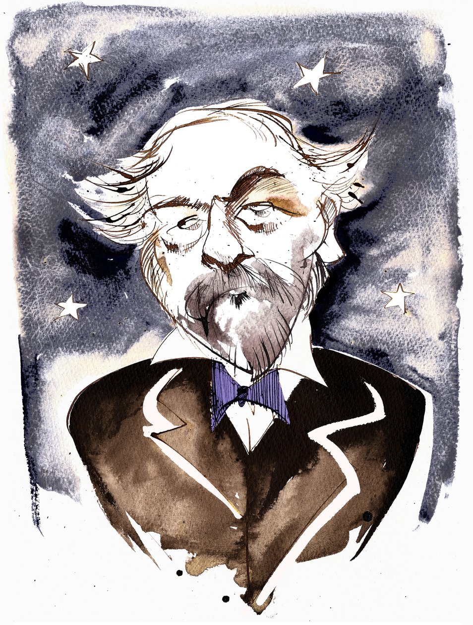 Emmanuel Chabrier, compositor y pianista francés (1841-1894); caricatura con l
