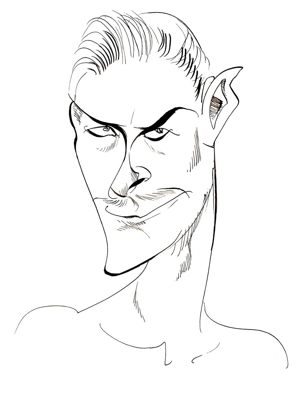 Errol Flynn - caricatura del actor australiano de Neale Osborne