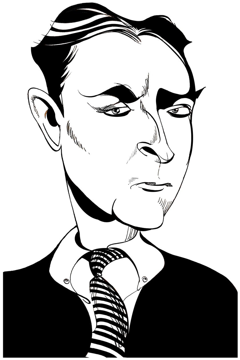 Francis Scott Fitzgerald - caricatura del novelista y cuentista estadounidense, 1896-1940 de Neale Osborne