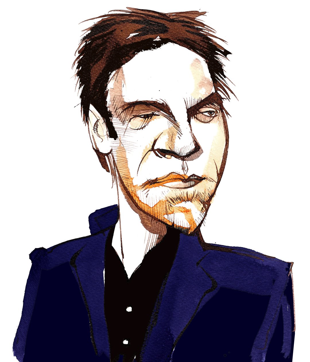 Caricatura de Leif Ove Andsnes de Neale Osborne