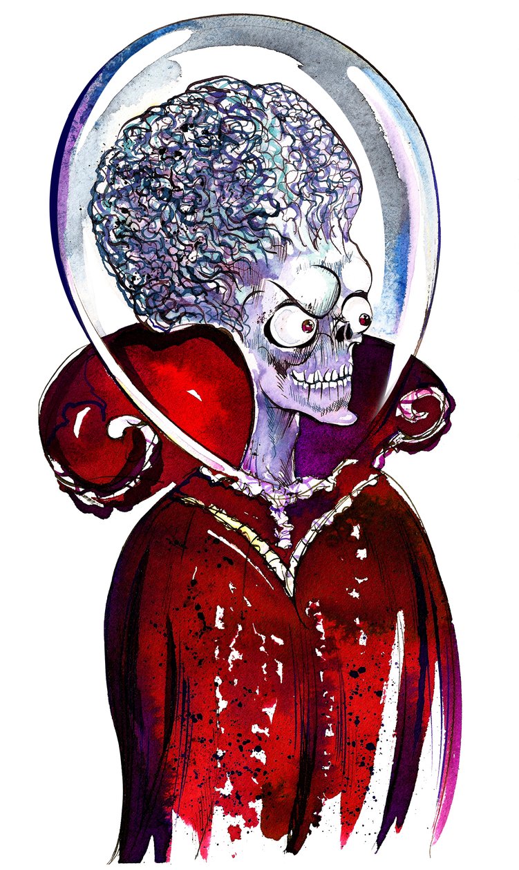 Líder Marciano de la película de ciencia ficción de 1996 Mars Attacks! de Neale Osborne