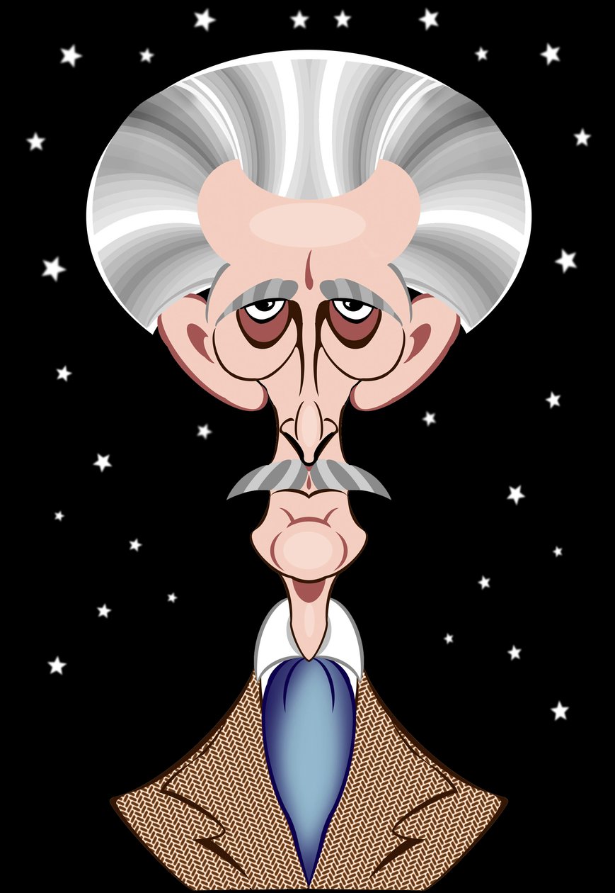 Peter Cushing como Doctor Who (caricatura) de Neale Osborne