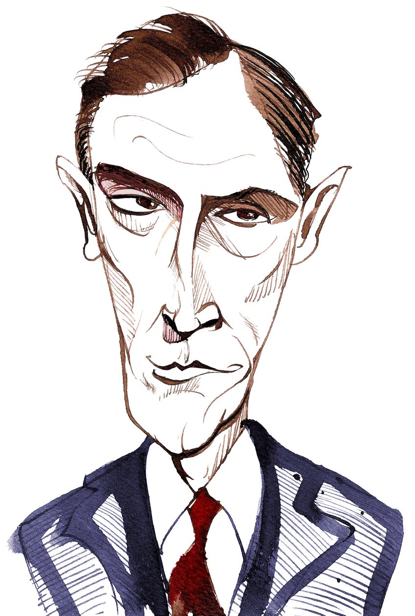 Rob Brydon, actor de comedia, presentador, anfitrión de televisión e imitador galés; caricatura de Neale Osborne