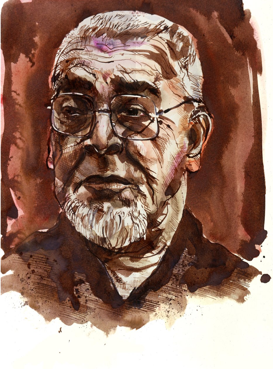 Russell Hoban - retrato del autor estadounidense de Neale Osborne