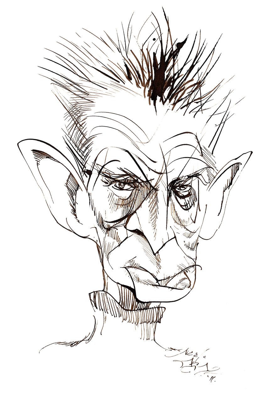 Samuel Beckett - caricatura del escritor y dramaturgo irlandés (1906-89) de Neale Osborne
