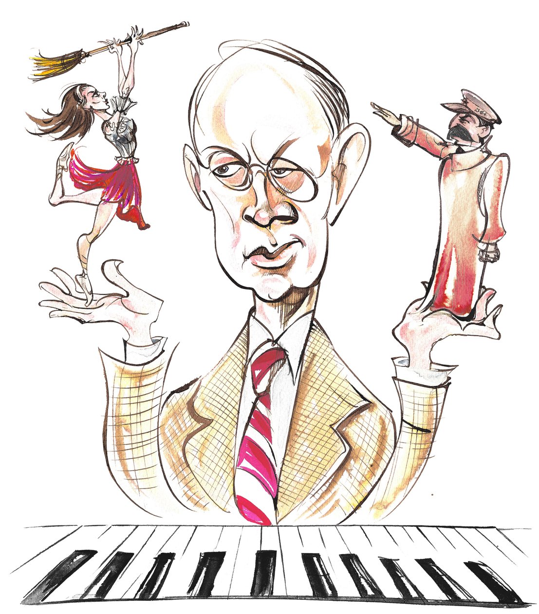 Sergey Prokofiev - caricatura de Neale Osborne
