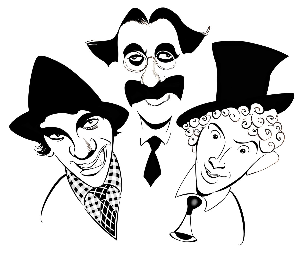 Los Hermanos Marx - caricatura de Neale Osborne