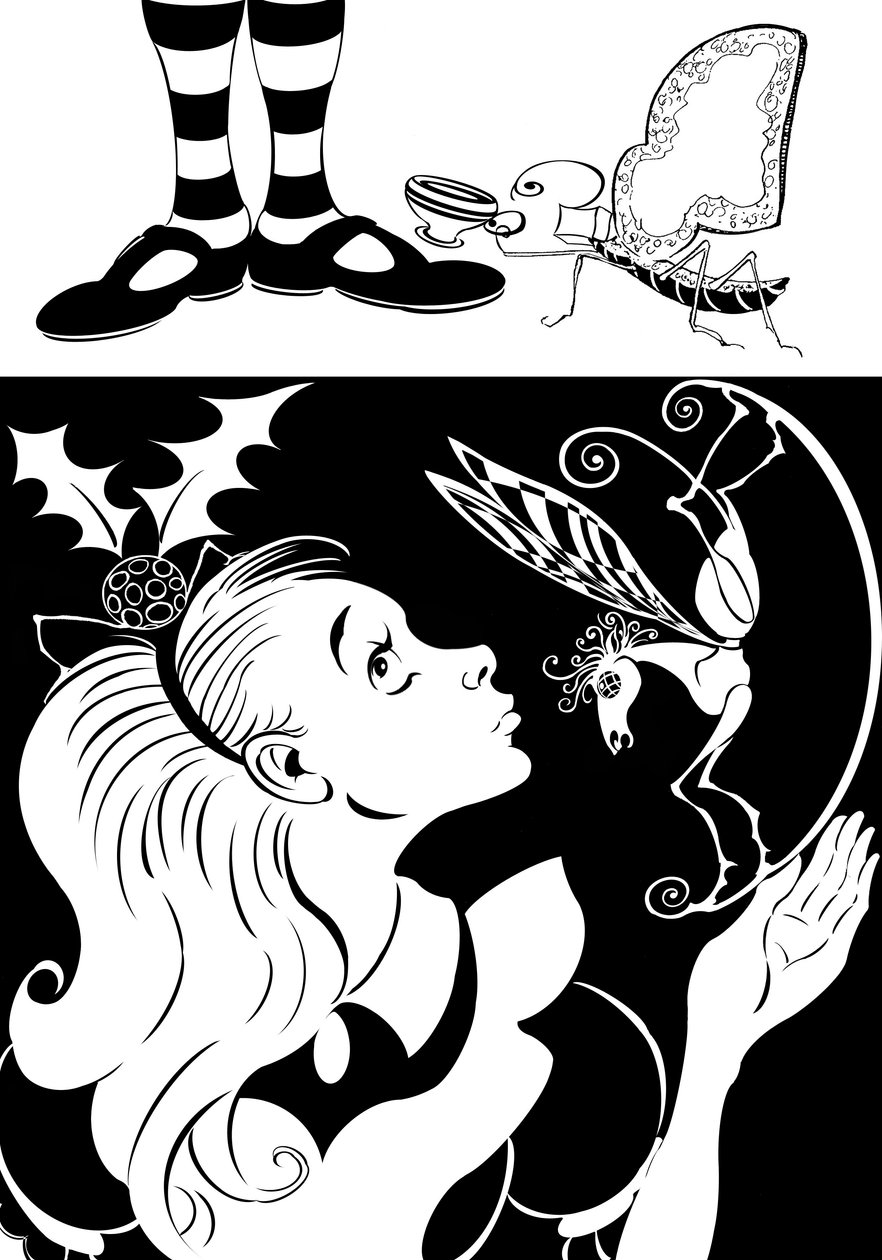 A través del espejo de Lewis Carroll (1872) de Neale Osborne