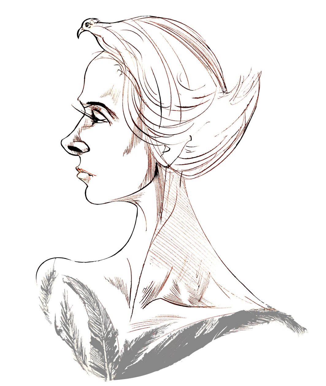 Tippi Hedren - caricatura de la actriz estadounidense, nacida en 1935 de Neale Osborne